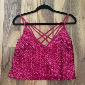 Express Olivia Culpo pink Tank Top